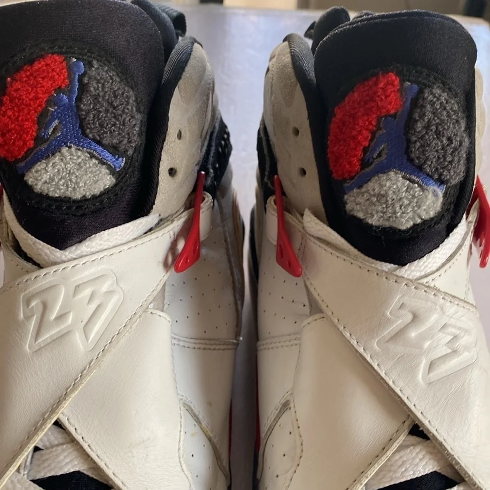 NIKE Air Jordan 8 Retro “ Bugs Bunny” White Leather Vintage Sneakers Men’s Sz 12